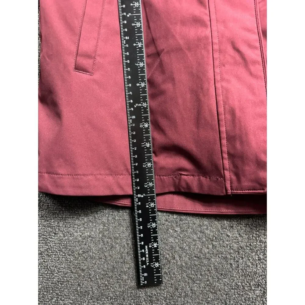 Lands End Jacket Womens Small Red 3-in-1 Systems Hooded Quilted Parka Coat